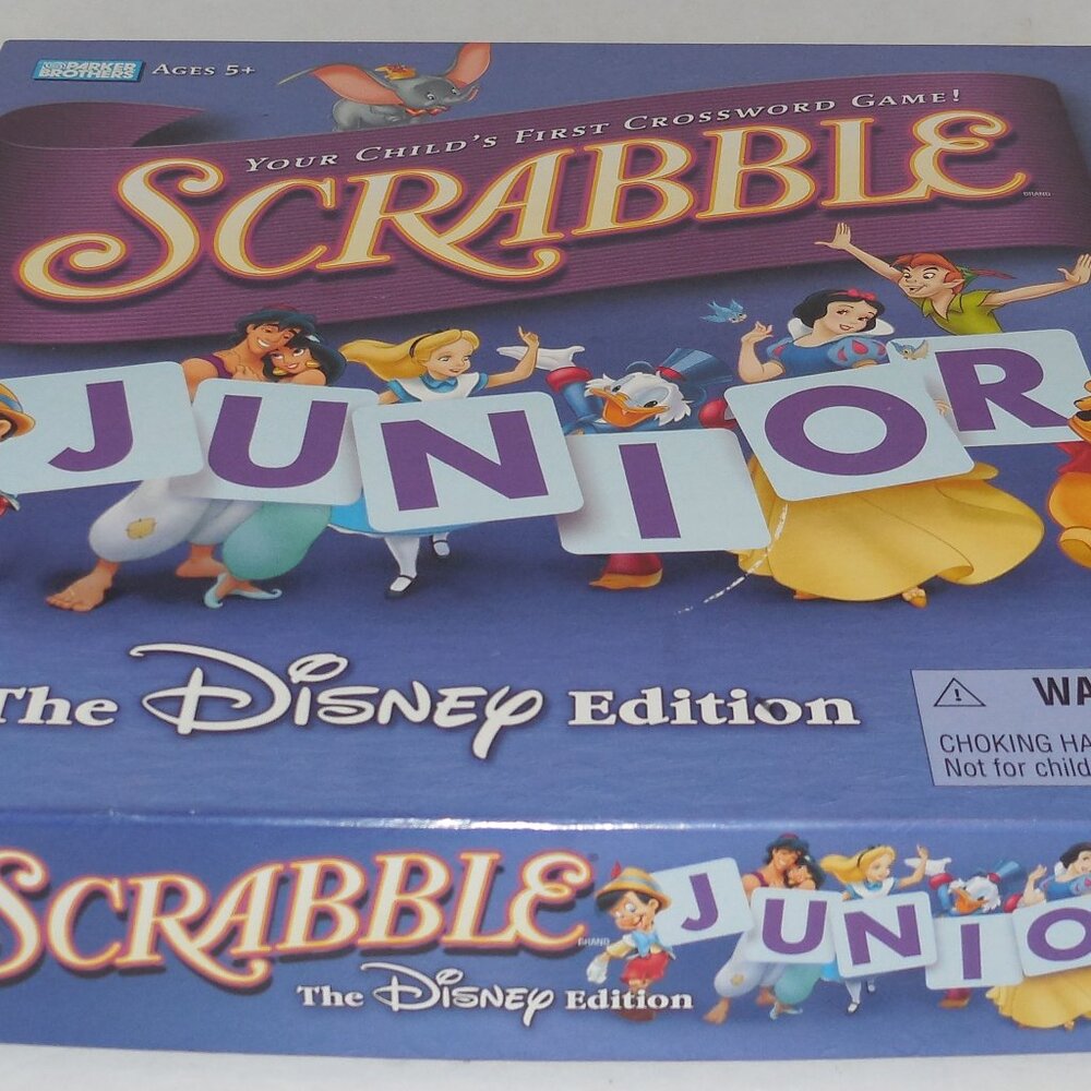 2004 SCRABBLE JUNIOR Disney Edition BOARD Game Parker Brothers 100% Complete